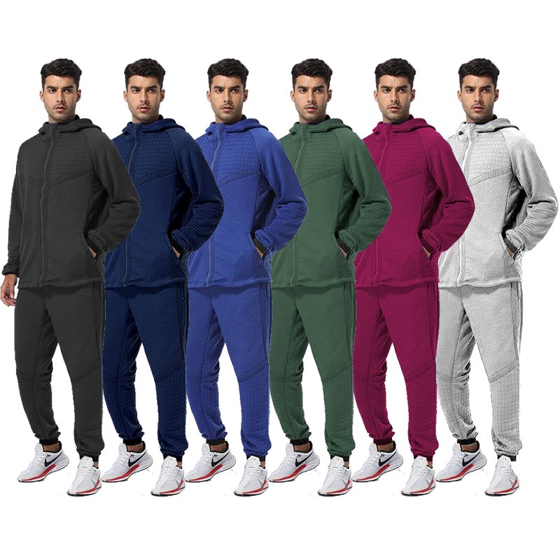 Mens knitted heavy weight thick track suits