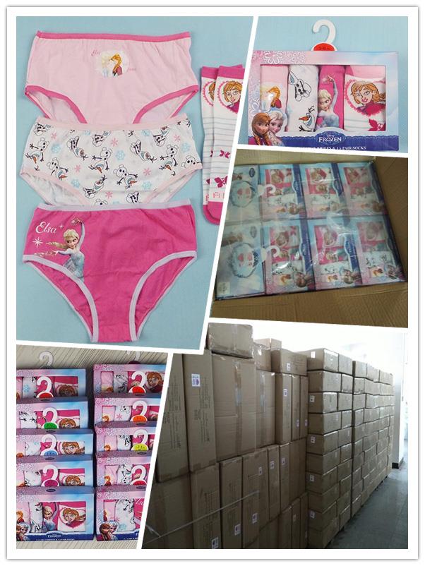 Calzoncillos y calcetines para niñas de Disney, 12.000 juegos enviados a EE. UU.