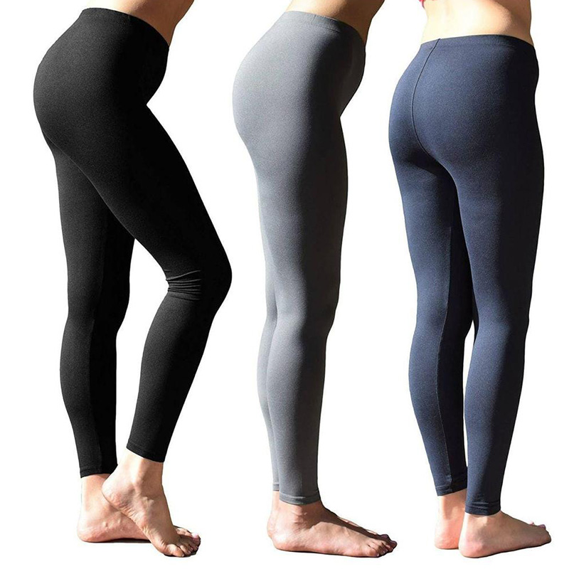 China Stock Lot Apparel Ladies Comfortable Flexible Seamless Cotton Spandex Yoga Leggings Sports Pants