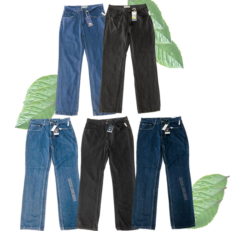 Closeout Mens Five Pockets Denim Cotton Basic Jeans Long Pants