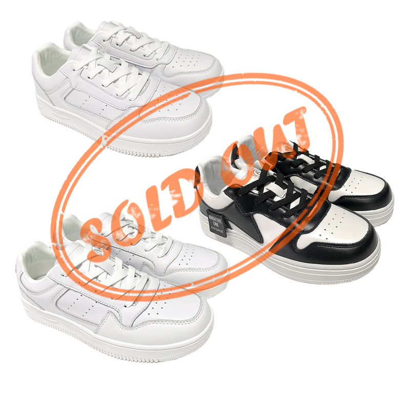 Overstock adolescentes Pu deportes casuales caminando skateboard zapatillas zapatillas de zapatillas