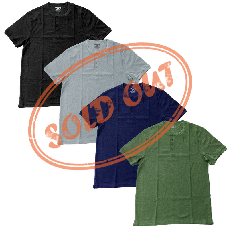 Liquidación Stock Camisetas de punto de manga corta para hombre con cuello de botón de tela de gofre