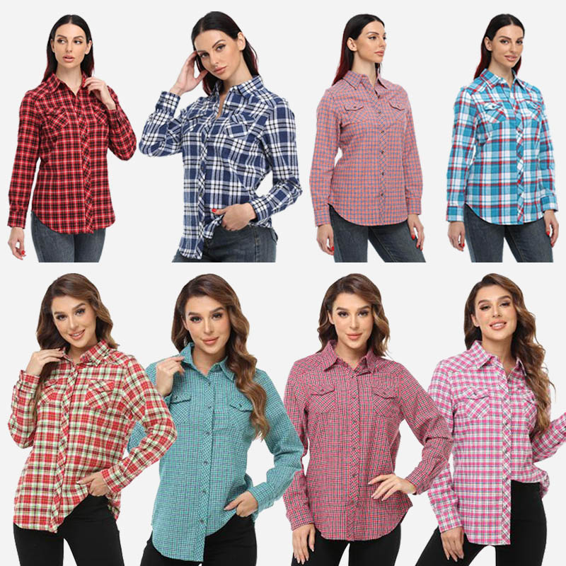 Ladies' Flannel Fleece Blouses in Stock