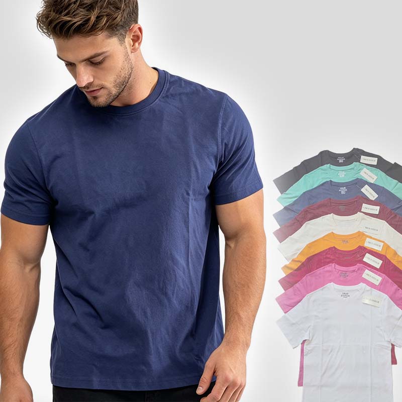 Stock Mens Round Neck T-shirts